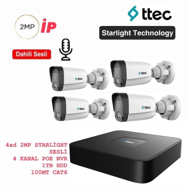 Ttech İp Güvenlik Sistemleri Seti